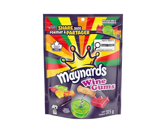 Maynards, Wine Gums Candy, Gummy Candy, Sharing Size - 315g