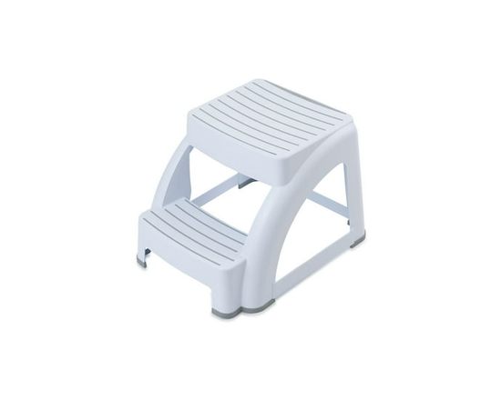 Mistral® Plastic Ultra-safe 2-step stool white
