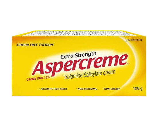 Aspercreme Crème anti-arthrite extra forte, 106 g - Soulagement temporaire des douleurs au dos, aux lombaires, aux tensions musculaires, aux entorses,