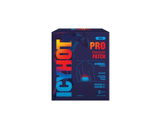 Icy Hot Pro Timbre  analgésique, timbre analgésique à action rapide pour les douleurs musculaires et articulaires, maux de dos mineurs, foulures et en