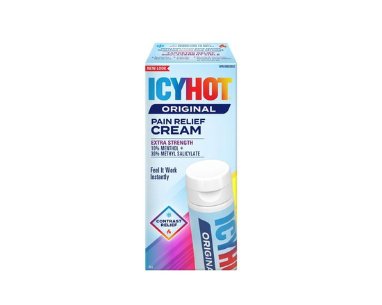 Icy Hot Crème analgésique extra forte, soulagement rapide des douleurs musculaires et articulaires causées par l'arthrite, les foulures et les entorse