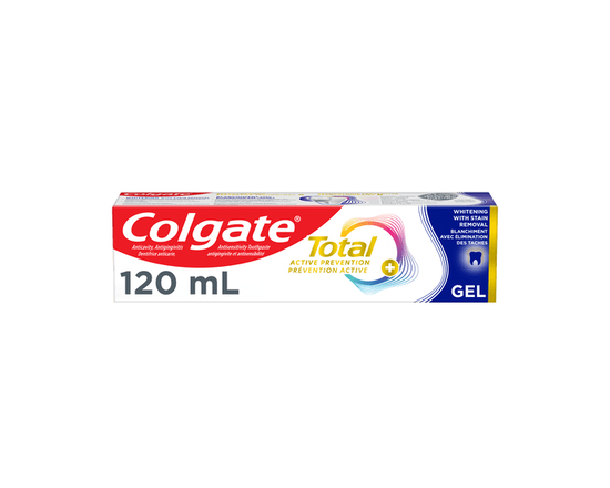 Colgate Total Active Prevention Stain Removal Whitening Toothpaste Gel, 70 mL - 120 mL