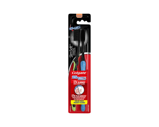 Colgate Slim Soft Charcoal Toothbrush Tip Soft Bristles