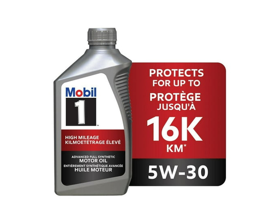 Huile moteur entièrement synthétique Mobil 1MC Kilométrage élevé 5W-30 - 1