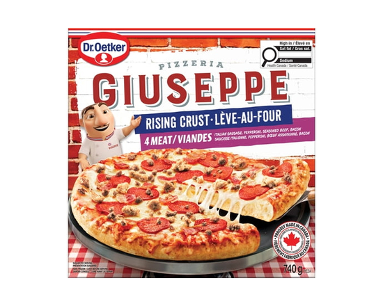 Dr. Oetker Giuseppe Pizzeria Rising Crust 4 Meat Pizza - 740g