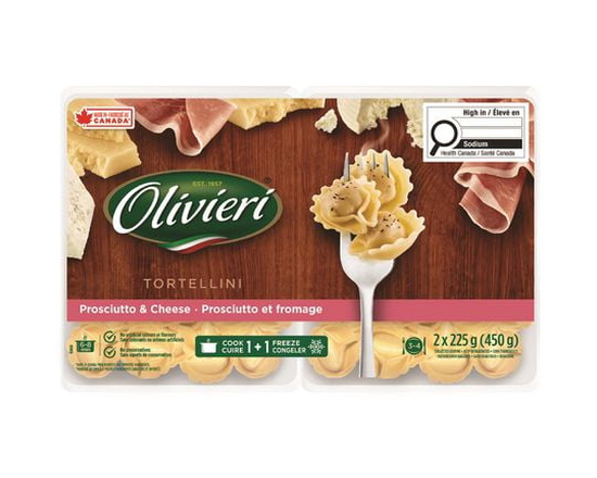 Olivieri Prosciutto with Cheese TortellIni 2x225g