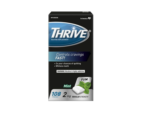 Thrive Gum 2mg Regular Strength Nicotine Replacement