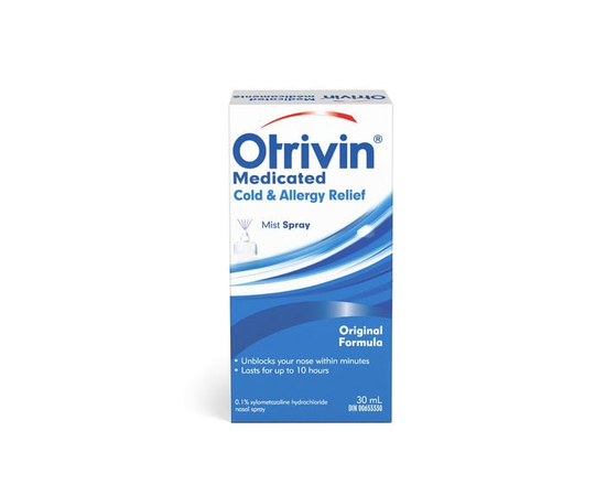 Otrivin Medicated Cold & Allergy Relief Nasal Decongestant