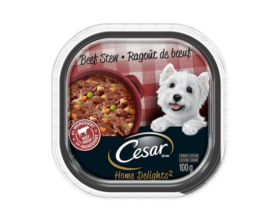 Cesar Home Delights Beef Stew Soft Wet Dog Food - Single serve;Not Applicable;100g;0-100g