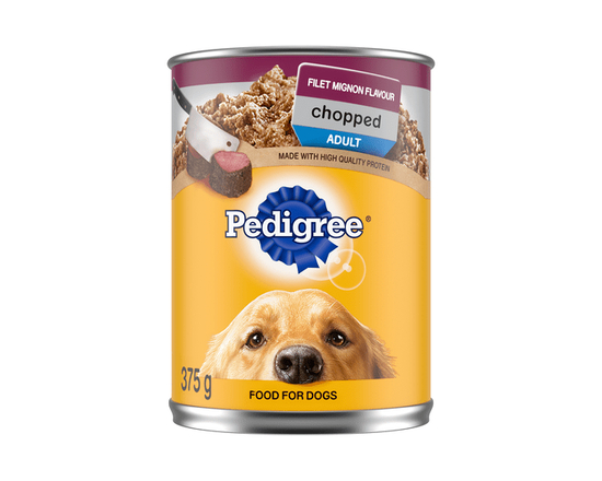 Pedigree Chopped Filet Mignon Flavour High Protein Wet Dog Food - 375g