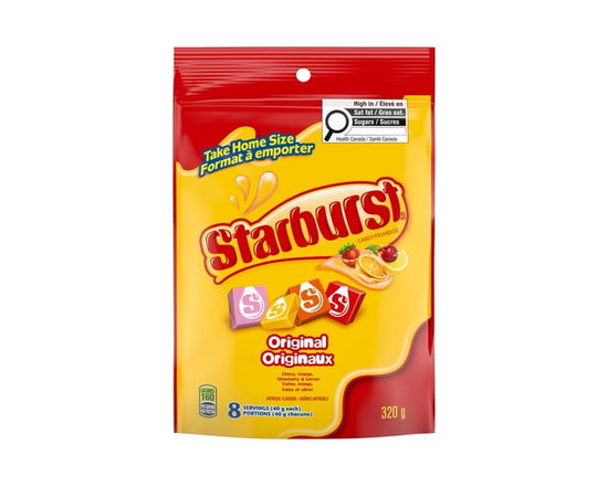 STARBURST, Original Chewy Candy, Take Home Bag, 320G - 320g