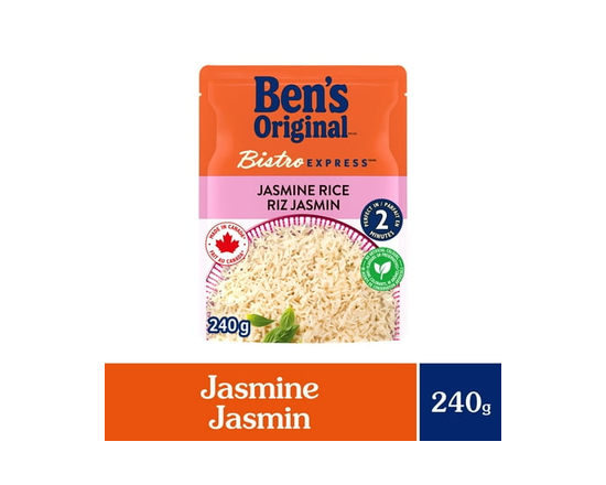 BEN'S ORIGINAL BISTRO EXPRESS riz au jasmin, riz à grains longs d'accompagnement, sachet de 240 g - 240 g