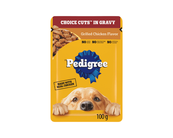 Pedigree Choice Cuts in Gravy Grilled Chicken Flavour Pouch Adult Wet Dog Food - 100g