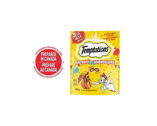 TEMPTATIONS BIRTHDAY Lobster & Beef Flavour Adult Cat Treats - Not Applicable;180g;Not Applicable