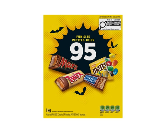 MARS Halloween Chocolate Candies, Assorted Fun Size, 1kg - 95CT