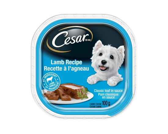 Cesar Classic Loaf in Sauce Lamb Recipe Soft Wet Dog Food - Single serve;Not Applicable;100g;0-100g