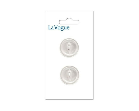 22 mm Bouton La Vogue 2-trous - Blanc - 0