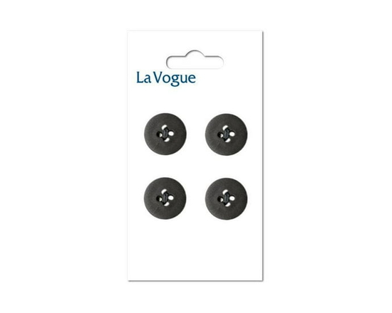 14 mm Bouton La Vogue 4-trous - Noir - 0