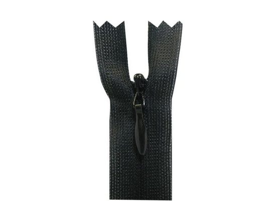 COSTUMAKERS Invisible Closed-End fermeture éclair 20 cm (7.9 in), blanc, #2.5 spirale en nylon - 20 cm (Noir)