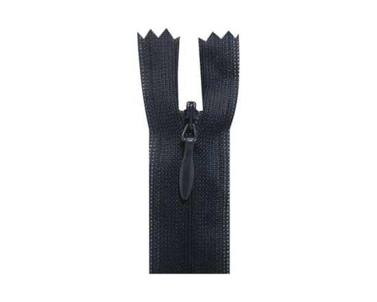 COSTUMAKERS #2.5 Nylon Coil Dress Closed-End Zipper 55 cm (21.7 in), White, Black - 55 cm (21.7 in) (Navy)