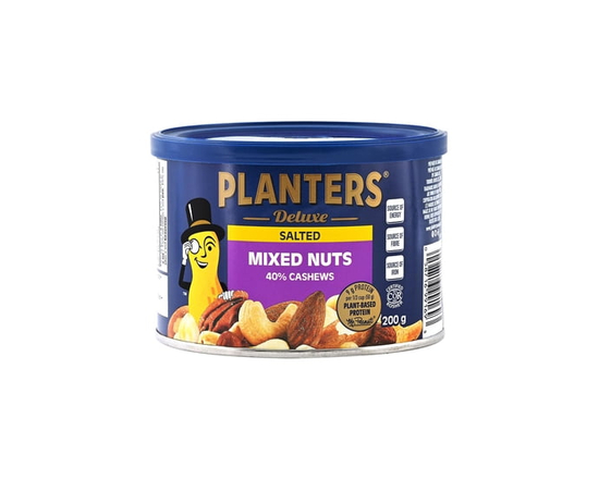 Planters Deluxe Salted Mixed Nuts 40% Cashews - 200 g