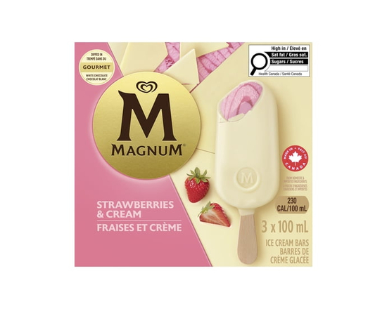 Magnum Strawberries & Cream Ice Cream Bar - 3 x 100ML