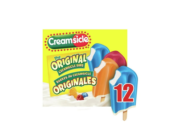 Popsicle Creamsicle Frozen Dessert Bars - 12 x 60ML