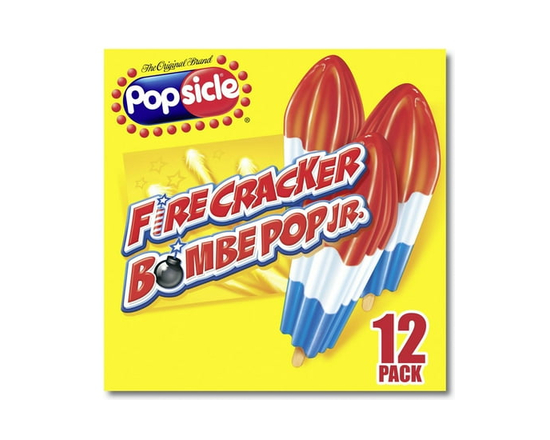 Popsicle Firecracker Cherry, Lemon, & Blue Raspberry Ice Pops - 12x50ML