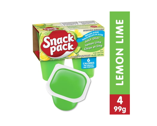 Snack Pack® Juicy Gels® Reduced Sugar Lemon Lime Fruit Juice Cups - 99 g