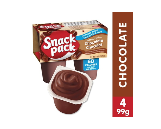 Snack Pack® No Sugar Added Chocolate Pudding Cups - 396 g