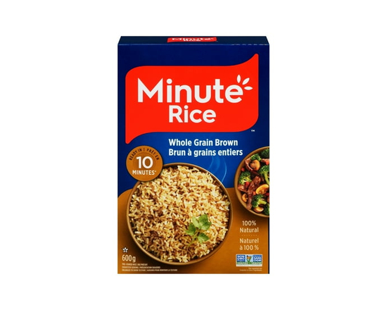 Minute Rice® Premium Instant Whole Grain Brown Rice , 600g - 600 g