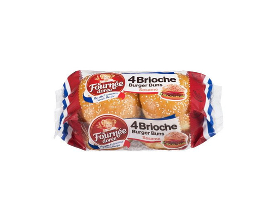 Le Fournée Dorée Burger Buns Brioché avec Sésame