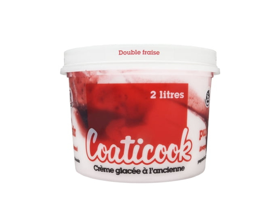 Coaticook Crème Glacée Double Fraise - 2 L