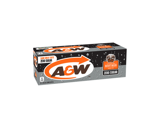 A&W Zero Sugar Root Beer® 355mL Cans, 12 Pack - 355 mL