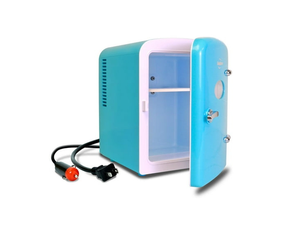 Koolatron Retro Portable 6-Can Thermoelectric Mini Fridge, 4.2 Quarts, 12V DC/110V AC, for Home, Dorm, Car, Boat, Beverages & More (Green)