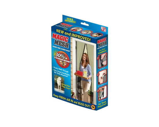 Magic Mesh Deluxe Hands-Free Screen Door - 83" x 19.5"