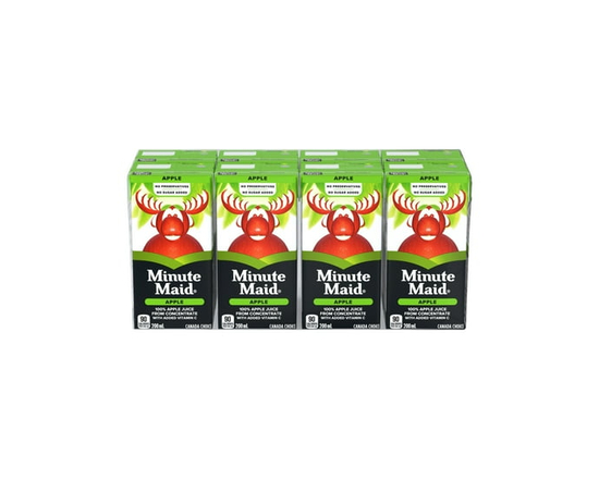 Minute Maid Apple Juice, 200ml, pack of 8 - 200 mL
