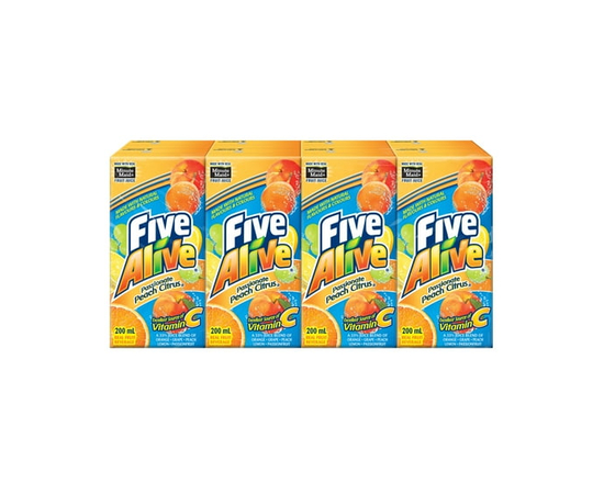 Five Alive Passionfruit Peach Citrus Cartons, 200 mL, 8 Pack - 200 mL