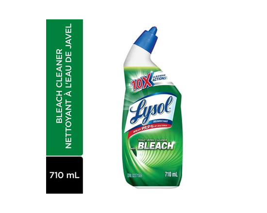 Lysol Bathroom Cleaning- Toilet Bowl Cleaner, Bleach, 10X Power Action, 710 mL - 710 mL
