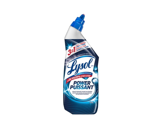 Lysol® Power Toilet Bowl Cleaner, Disinfectant Gel with 10x Cleaning Power*, Removes Hard Water & Rust Stains, Kills 99.9% of Germs, Fresh Clean Scent