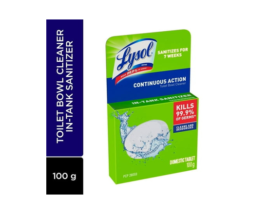 Lysol Toilet Bowl Cleaner, Continuous Action Puck, 100 g - 100 g