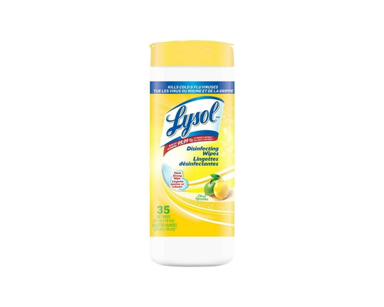 Lysol Disinfecting Surface Wipes, Disinfectant, Citrus Scent, 35 wipes
