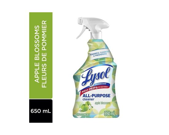 Lysol All Purpose Cleaner, Multi-surface cleaner trigger, Green Apple, Powerful Cleaning & Freshening, 650 mL - 650 mL