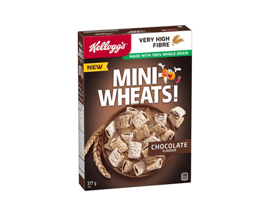 Kellogg Mini-Wheats® Chocolate Flavour Cereal 377g - 377g