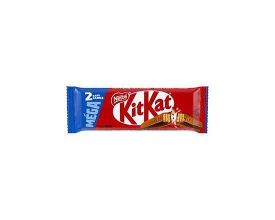 KITKAT Mega Size, Two 4-finger Wafer Bars, Crispy Wafers, Smooth Milk Chocolate