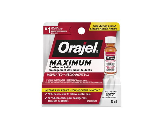Orajel Maximum Strength Toothache Pain Relief Liquid, 13mL from #1 Oral Pain Relief Brand