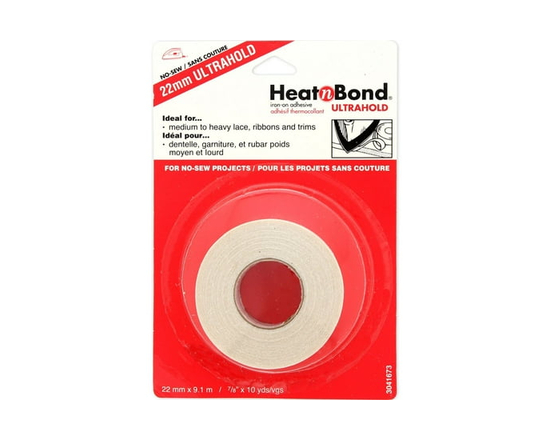 HeatnBond UltraHold Iron-On Tape, 22 mm (0.87 in) × 9.1 m (7/8 in × 10 yd) - Heavy-Duty, No-Sew Adhesive