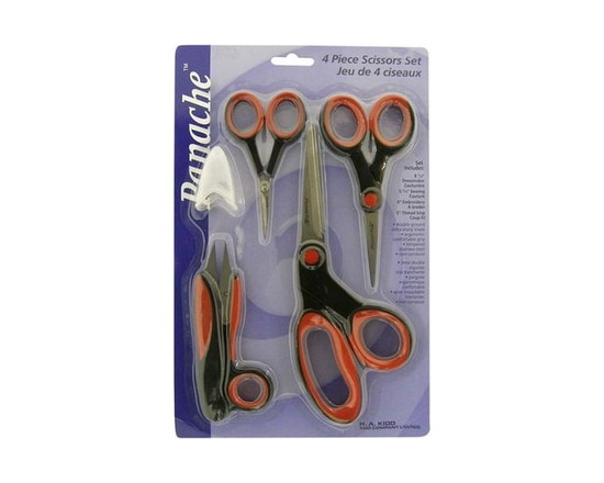 VIVA INFINITE 4‑Piece Scissors Set — Dressmaker, Sewing, Embroidery & Snips