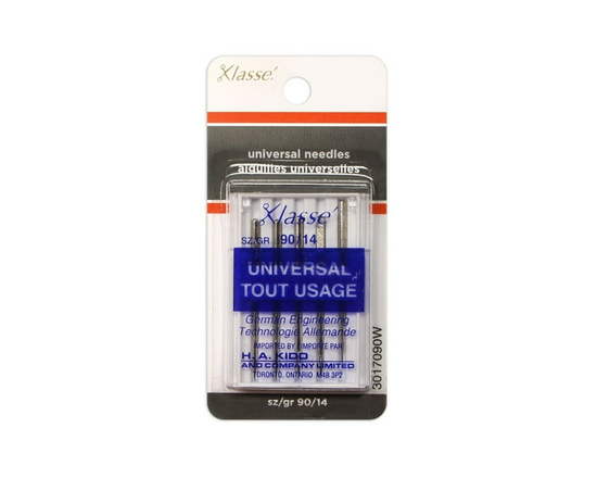 Aiguilles de machines à coudre Universal Sharps de Klassé  de taille 90/14