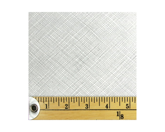 FABRIC CREATIONS White with Grey Pencil Crosshatch Cotton Fat Quarter 45 × 53 cm (18 × 21 in), 18x21 - 18" x 21"